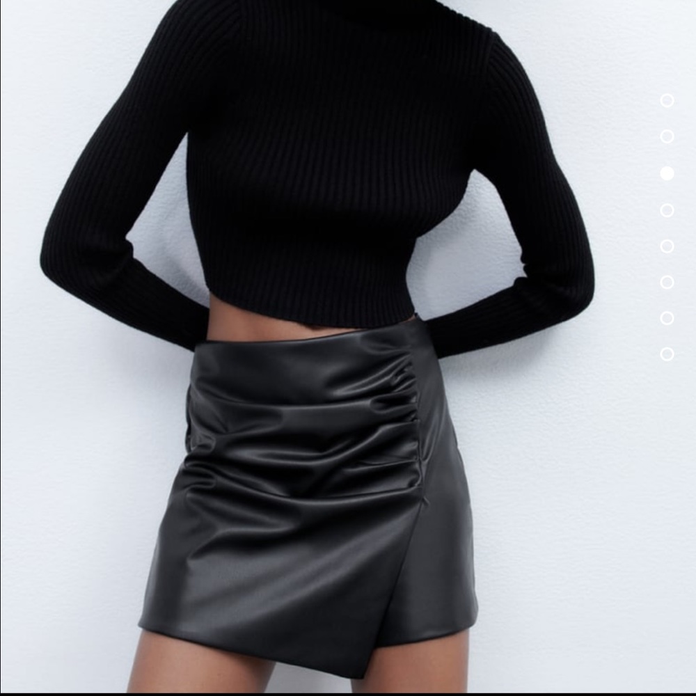 Zara Faux Leather Skort